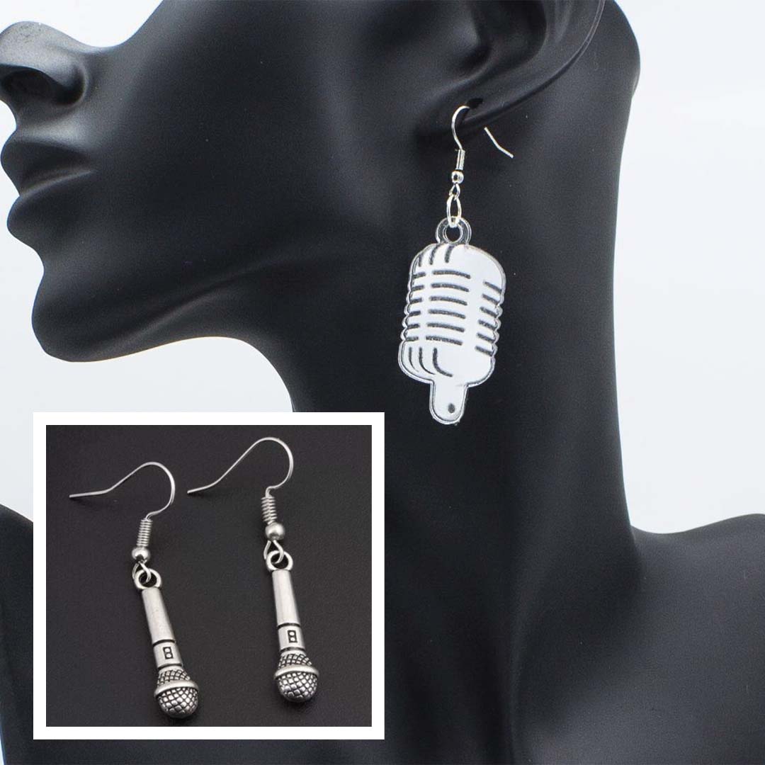 Microphone Earrings for for songwriters