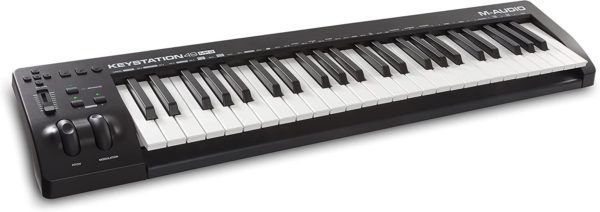 MIDI Keyboard Controller with Assignable Controls, Pitch and Mod Wheels, and Software Included
