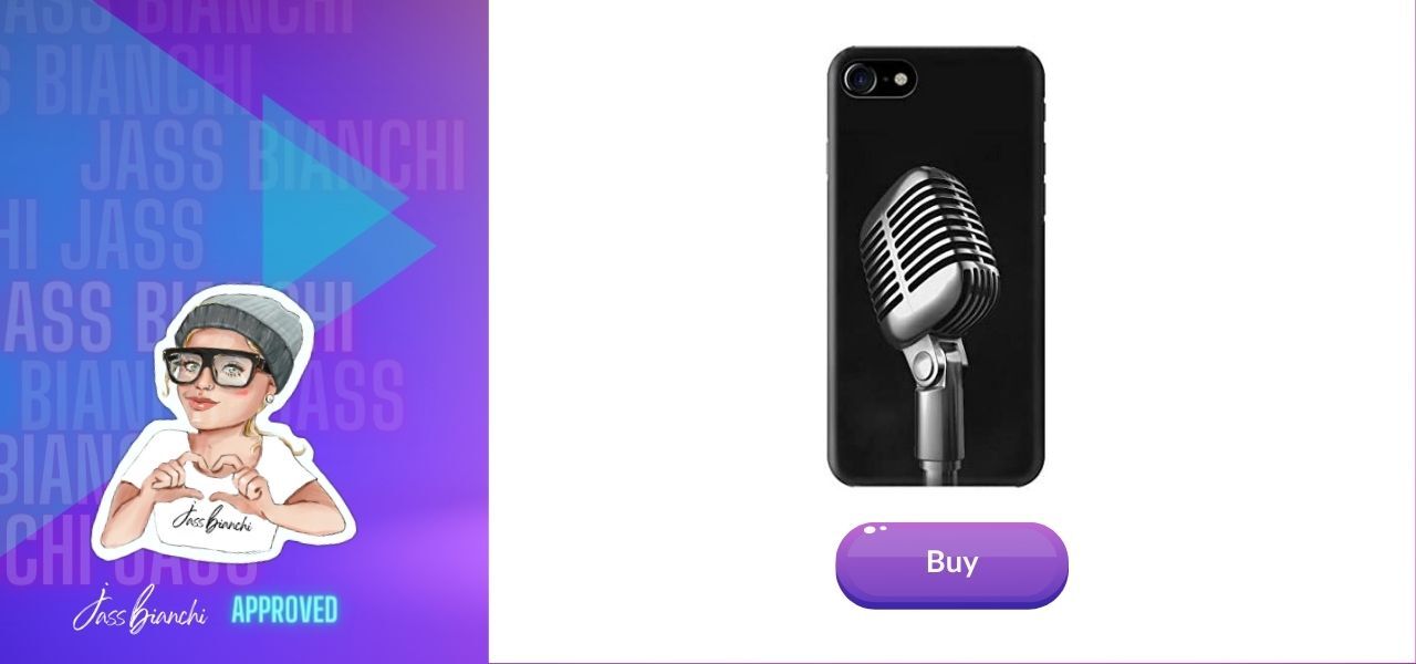 Microphone Jazz Music Case Cover
