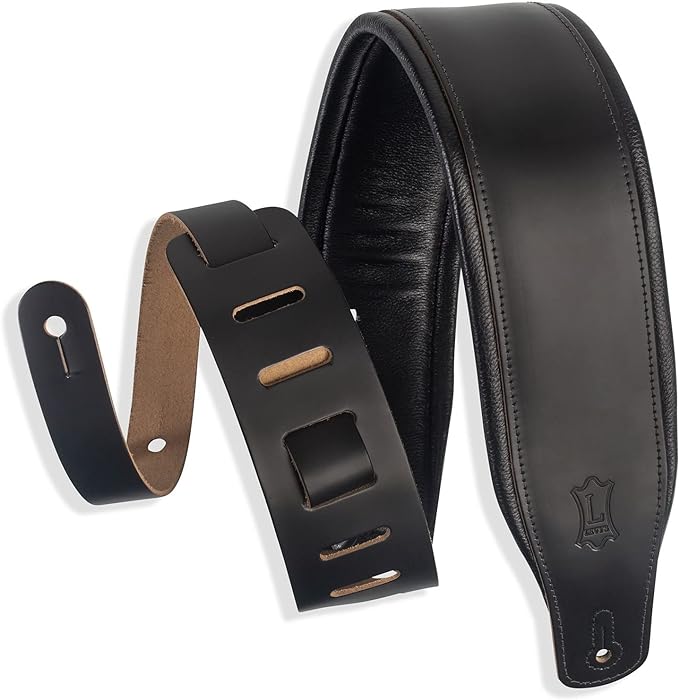 Levy's Leathers 3 Wide Amped Leather Series Guitar Strap